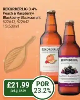 Bestway REKORDERLIG 3.4% Peach & Raspberry/ Blackberry Blackcurrant offer