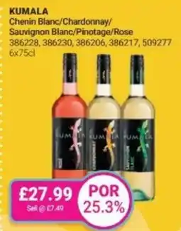Bestway KUMALA Chenin Blanc/Chardonnay/ Sauvignon Blanc/Pinotage/Rose offer