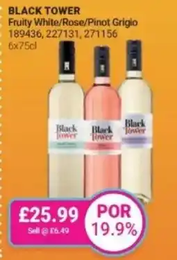 Bestway BLACK TOWER Fruity White/Rose/Pinot Grigio offer