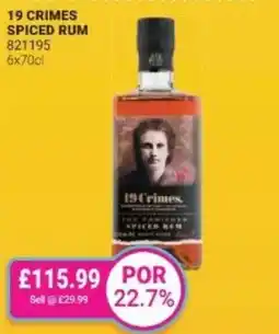 Bestway 19 crimes spiced rum offer
