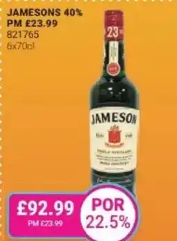 Bestway Jamesons 40% offer