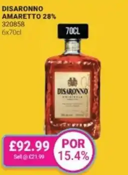 Bestway Disaronno amaretto 28% offer