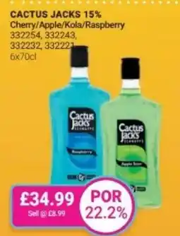 Bestway CACTUS JACKS 15% Cherry/Apple/Kola/Raspberry offer