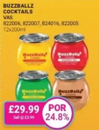 Bestway Buzzballz cocktails offer