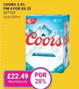 Bestway COORS 3.4% offer