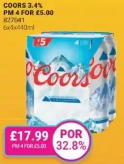 Bestway Coors 3.4% offer