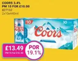 Bestway Coors 3.4% offer