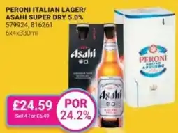 Bestway Peroni italian lager/ asahi super dry 5.0% offer