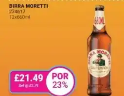 Bestway Birra moretti offer