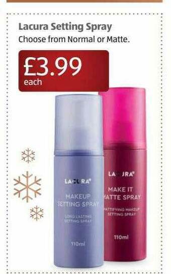 Aldi Lacura Setting Spray offer