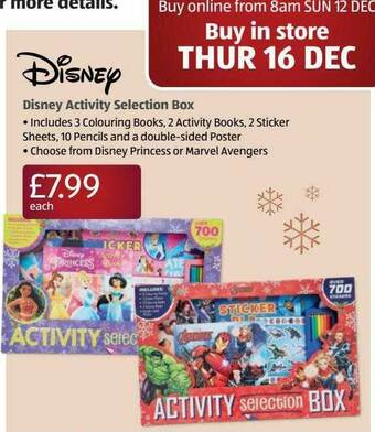 Aldi Disney Activity Selection Box offer