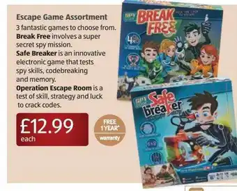 Aldi Escape Game Assortment Break Free Safe Breaker Operation Escape Room offer