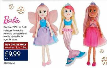 Aldi Barbie Plush Doll offer