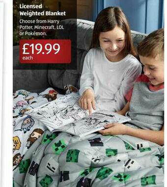 Aldi Licensed Weighted Blanket offer