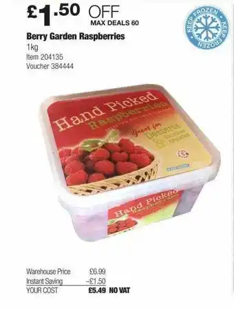 Costco Berry Garden Raspberries offer