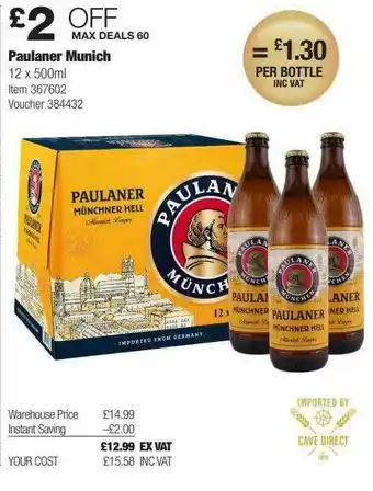 Costco Paulaner Munich offer