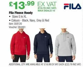 Costco Fila Fleece Hoody offer
