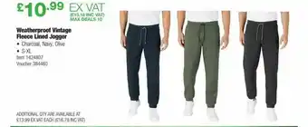Costco Weatherproof Vintage Fleece Lined Jogger offer