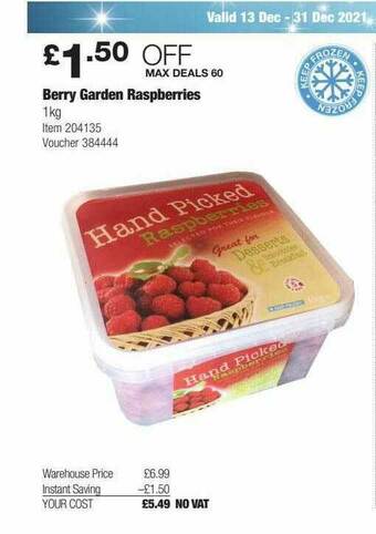 Costco Berry Garden Raspberries offer