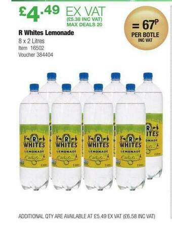Costco R Whites Lemonade offer