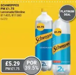 Bestway SCHWEPPES Lemonade/Slimline offer