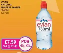 Bestway Evian natural mineral water offer