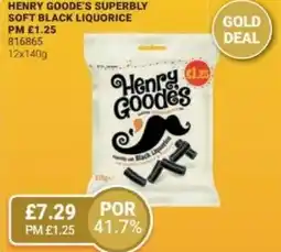 Bestway Henry goode's superbly soft black liquorice offer