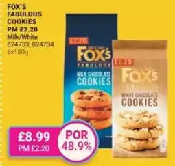 Bestway Fox's fabulous cookies Milk/White offer