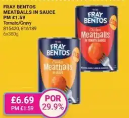 Bestway Fray bentos meatballs in sauce Tomato/Gravy offer
