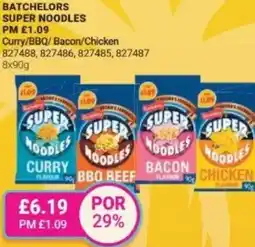 Bestway Batchelors super noodles Curry/BBQ/Bacon/Chicken offer
