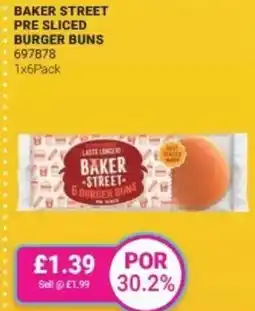 Bestway Baker street pre sliced burger buns offer