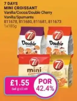 Bestway 7 DAYS Mini croissant Vanilla/Cocoa/Double Cherry Vanilla/Spumante offer
