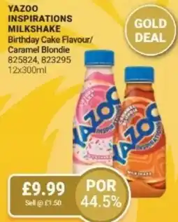 Bestway Yazoo inspirations milkshake Birthday Cake Flavour/ Caramel Blondie offer