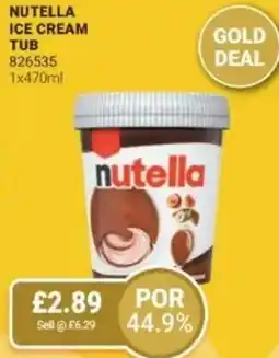 Bestway Nutella ice cream tub offer