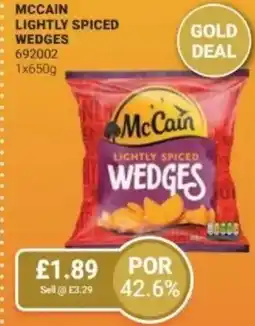 Bestway Mccain lightly spiced wedges offer