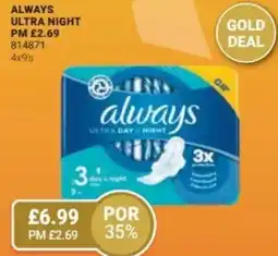 Bestway ALWAYS Ultra night offer