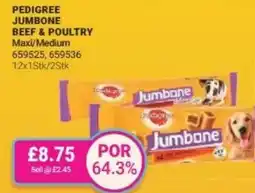 Bestway Pedigree jumbone beef & poultry Maxi/Medium offer
