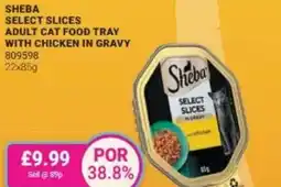 Bestway Sheba select slices adult cat food tray with chicken in gravy offer