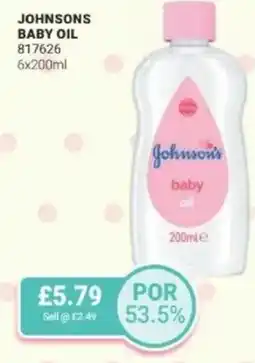 Bestway Johnsons baby oil offer