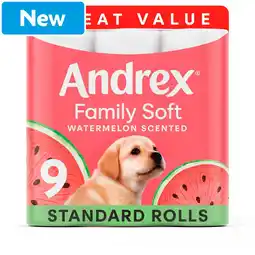 Morrisons Andrex Family Soft Watermelon Toilet Tissue Rolls offer
