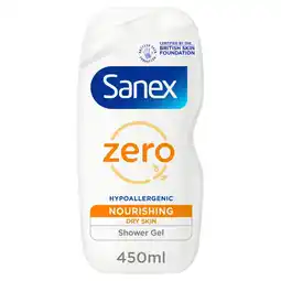 Morrisons Sanex Zero% Hypoallergenic Nourishing Shower Gel 450ml offer