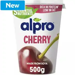 Morrisons Alpro Cherry Dairy Free Soya Yoghurt Alternative 500g offer