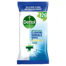 Morrisons Dettol Anti-Bac Surface Wipes Original 126 Pack offer