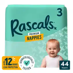 Morrisons Rascals Premium Nappies Size 3 44 Pack offer