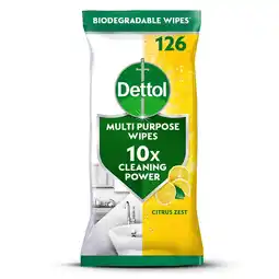 Morrisons Dettol Anti-Bac Surface Wipes Citrus 126 Pack offer