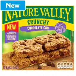 Morrisons Nature Valley Cereal Bars Crunchy Chocolate Chip 5 x 42g offer