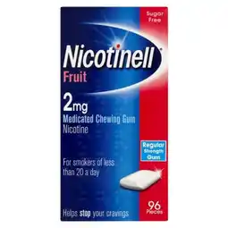 Morrisons Nicotinell Nicotine Gum Stop Smoking Aid 2mg Fruit offer