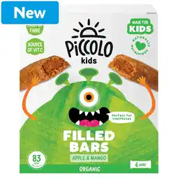 Morrisons Piccolo Kids Organic Apple And Mango Filled Multigrain Bars 6 Pack offer