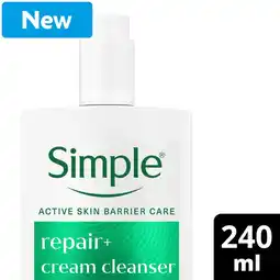 Morrisons Simple Facial Cleanser Repair+ 240ml offer