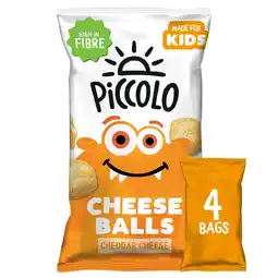 Morrisons Piccolo Kids Organic Cheese Balls Cheddar Cheese 4 x 15g offer